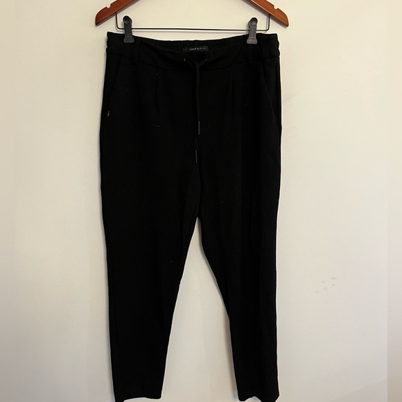 Only black  trousers straight leg ankle crop comfy pants size large - Picture 2 of 7